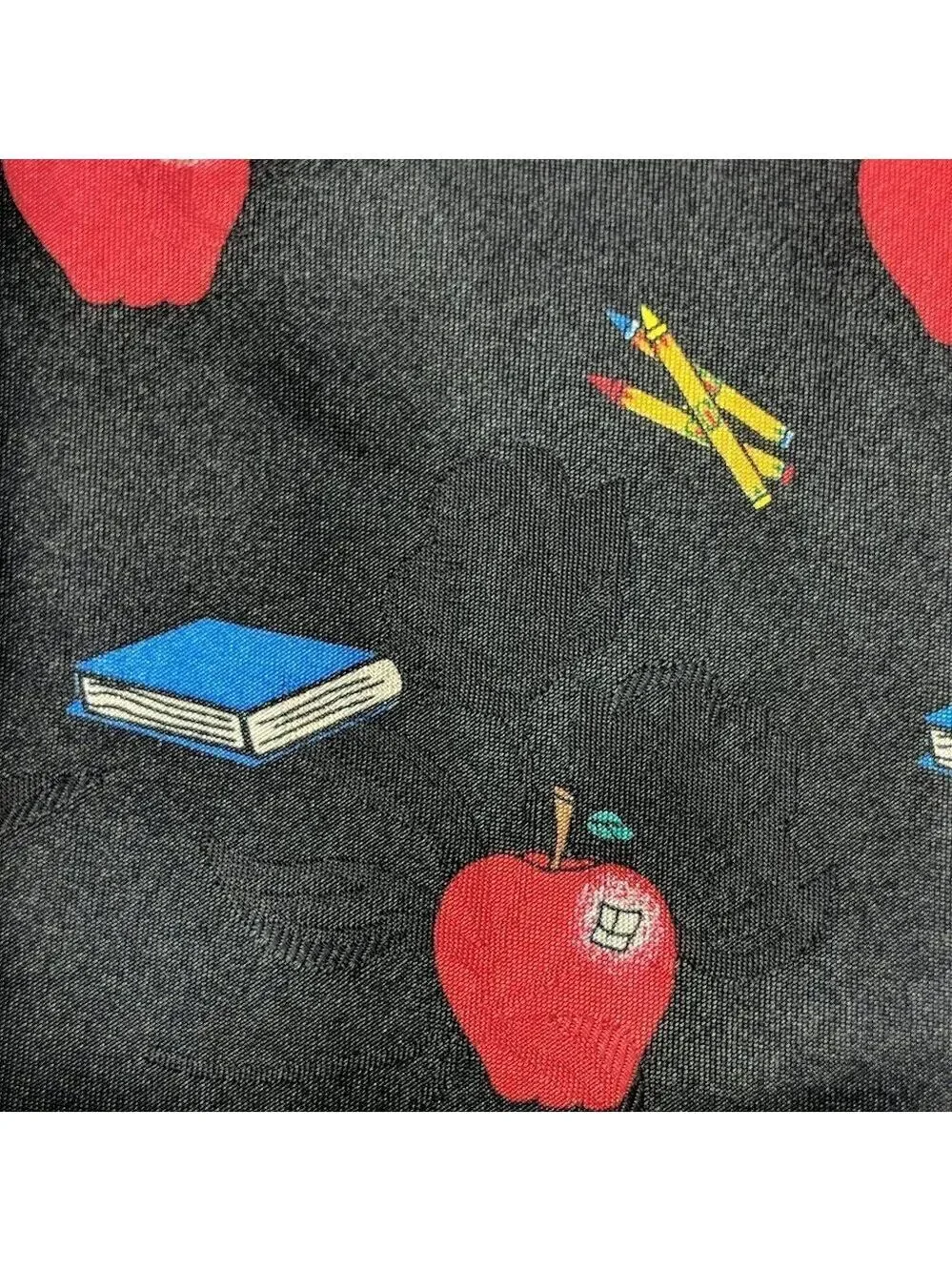 Rogers Necktie School Books Pencils Apples